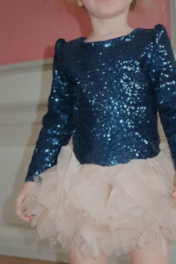 BALLERINA GLITTER Kjole - dark navy