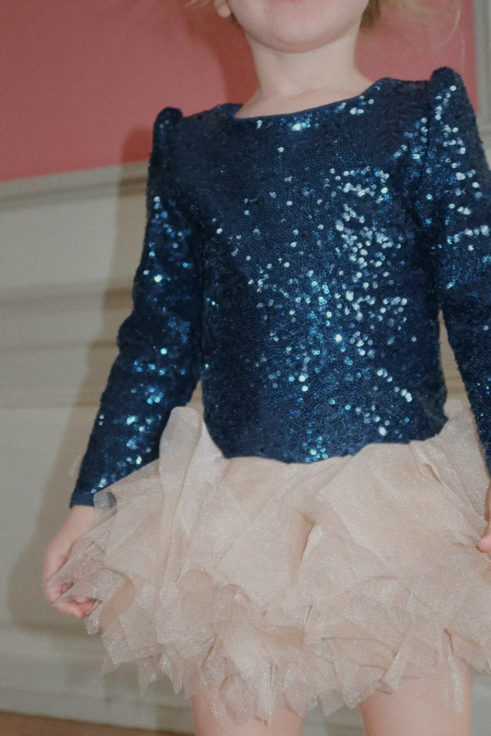 BALLERINA GLITTER Kjole - dark navy