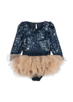 BALLERINA GLITTER Kjole - dark navy