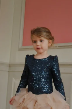 BALLERINA GLITTER Kjole - dark navy