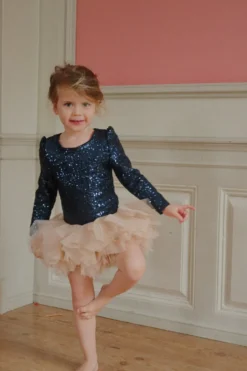 BALLERINA GLITTER Kjole - dark navy