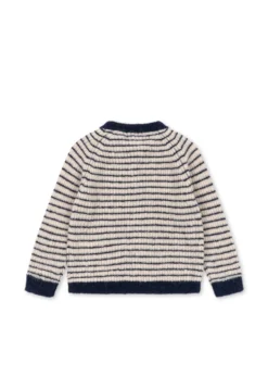 BARLI CARDIGAN - navy stripe