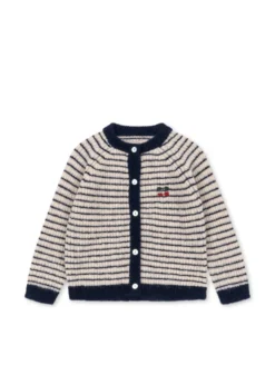 BARLI CARDIGAN - navy stripe