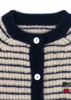 BARLI CARDIGAN - navy stripe