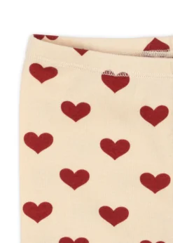 BASIC KORTE LEGGINGS - amour rouge