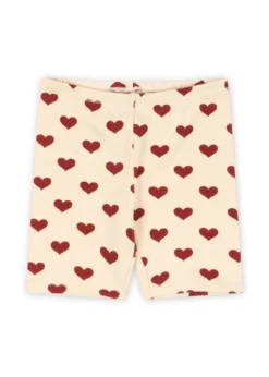 BASIC KORTE LEGGINGS - amour rouge