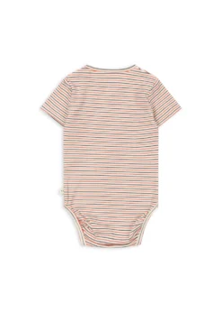 Basic Kortærmet Body - stripe tricolore petit