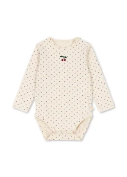 Basic Langærmet Body - blue dot