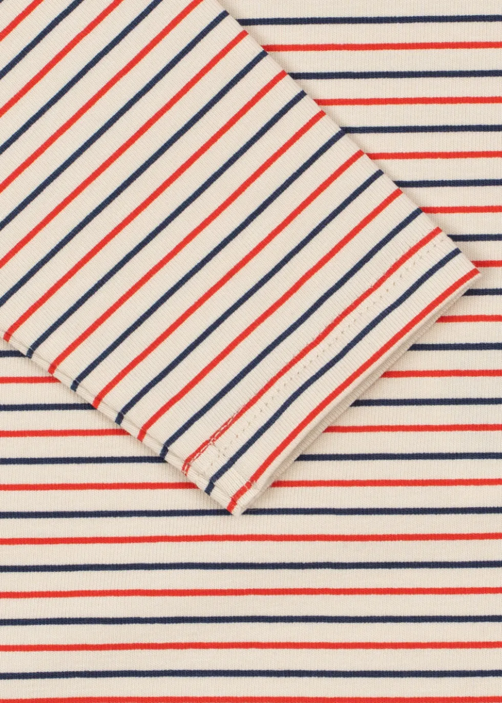Basic Langærmet Body - stripe tricolore petit