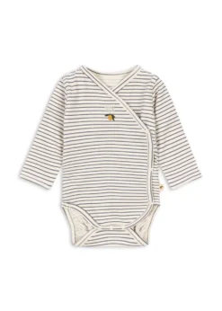 Basic Langærmet Body Til Nyfødt - stripe como