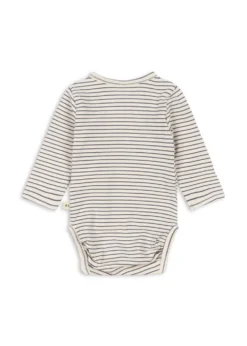 Basic Langærmet Body Til Nyfødt - stripe como
