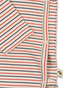 Basic Langærmet Body Til Nyfødt - stripe tricolore petit
