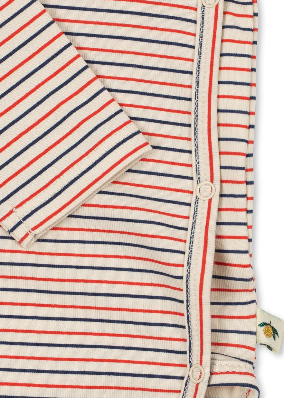 Basic Langærmet Body Til Nyfødt - stripe tricolore petit