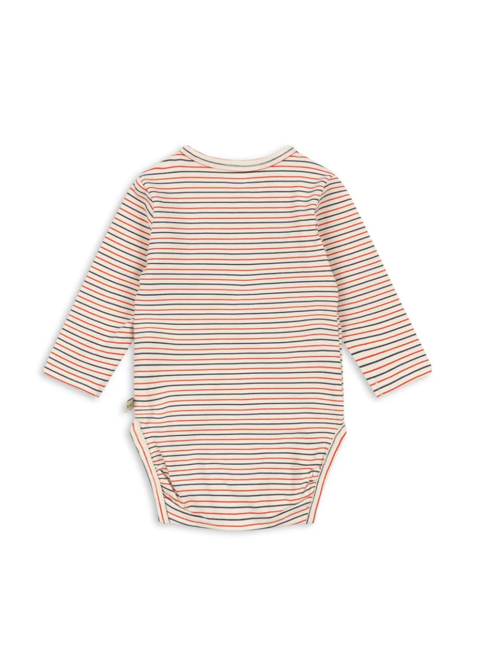 Basic Langærmet Body Til Nyfødt - stripe tricolore petit