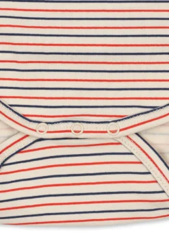 Basic Langærmet Body Til Nyfødt - stripe tricolore petit