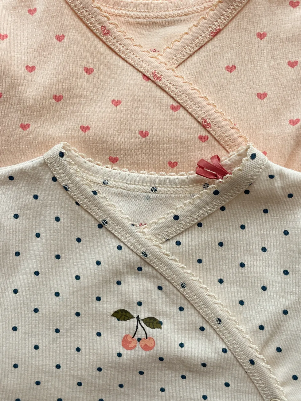 BASIC LONG SLEEVE NEWBORN BODY - teddy coeur