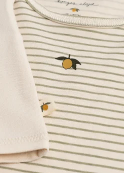 BASIC 2 PACK BOY TANKTOP GOTS - tea stripe/buttercream