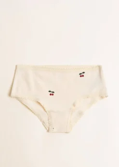 BASIC 2 PACK GIRL UNDERPANTS GOTS - cherry/pearled ivory