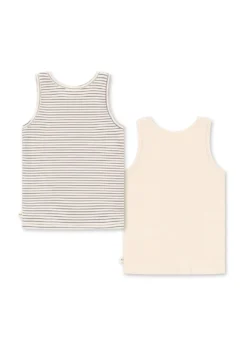 BASIC 2-PAK TANKTOPPE - blue stripe