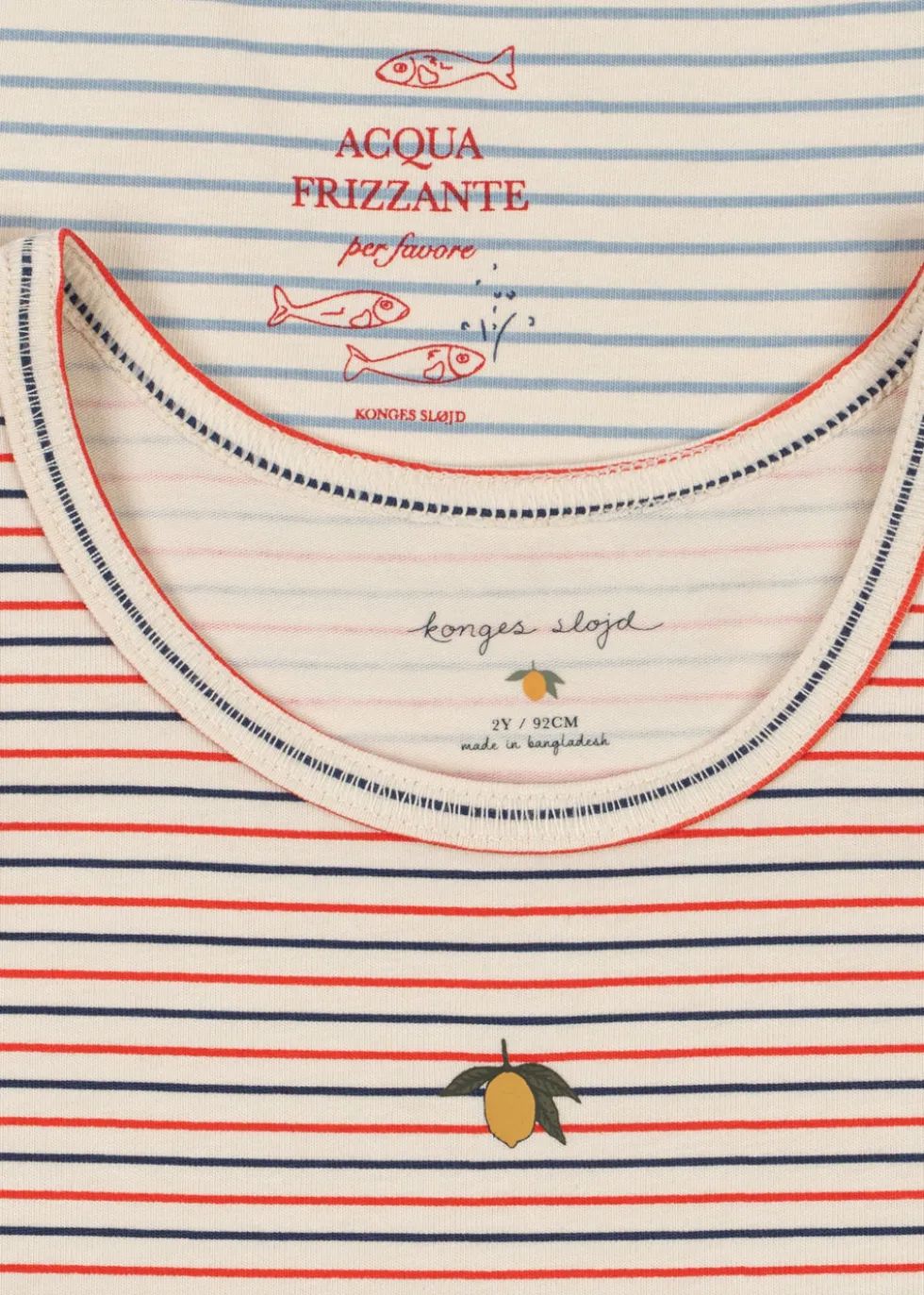 Basic 2 Pak Undertrøje - stripe bluie/stripe tricolore petit