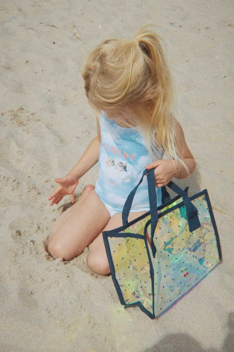 BEACH TASKE - navy dot