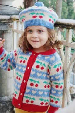 BELOU CARDIGAN - cherry stripe