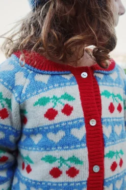 BELOU CARDIGAN - cherry stripe