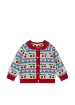 BELOU CARDIGAN - cherry stripe
