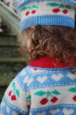BELOU CARDIGAN - cherry stripe
