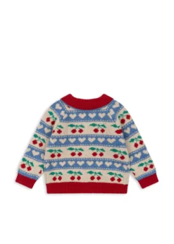 BELOU CARDIGAN - cherry stripe