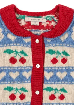 BELOU CARDIGAN - cherry stripe