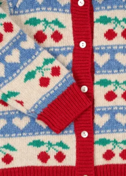 BELOU CARDIGAN - cherry stripe