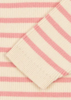 BUMA KNIT SWEATER - peony butter stripe