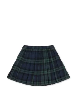 CHECKY PLEAT SKIRT - green check