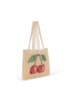 CHERRY PERLA HAND BAG - cherry