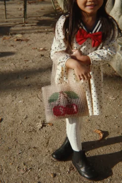 CHERRY PERLA HAND BAG - cherry
