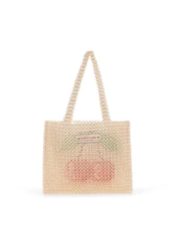 CHERRY PERLA HAND BAG - cherry
