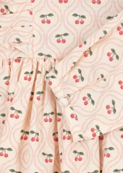 Cianna kjole - cherry pink motif