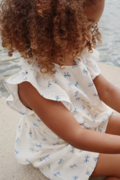 coco bluse - bow bleu
