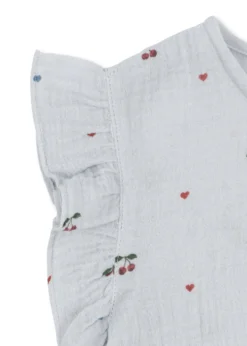 COCO BLUSE - cherry blue coeur