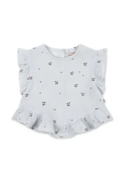 COCO BLUSE - cherry blue coeur