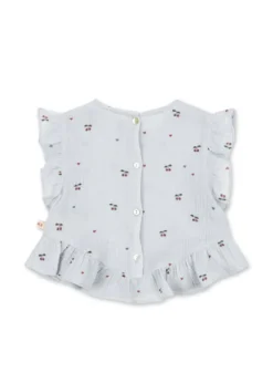 COCO BLUSE - cherry blue coeur