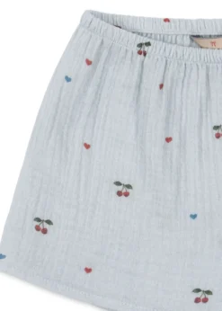 COCO MINISHORTS - cherry blue coeur
