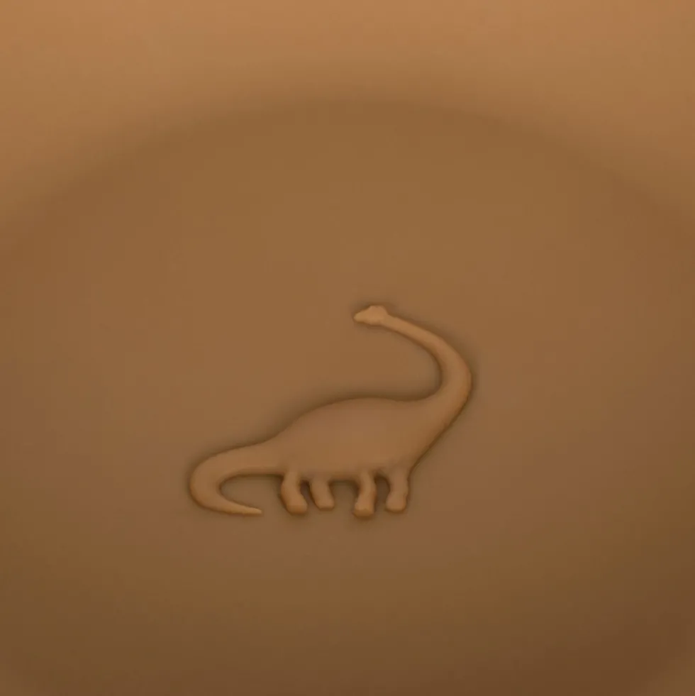 dino kop og tallerken - almond