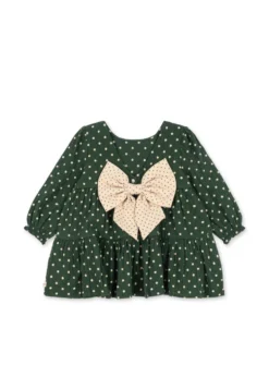 ELIN LONG SLEEVE BOW DRESS - dot marseille