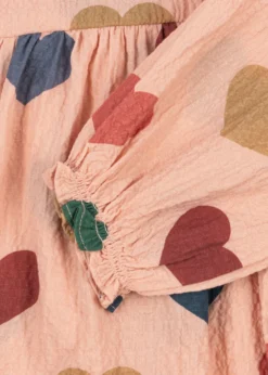elin romper - coeur rose coloré