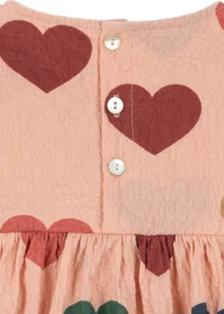 elin romper - coeur rose coloré