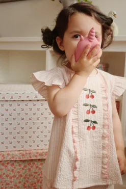ellie bluse - peony stripe
