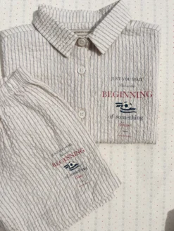 ELLIOT KORTÆRMET SKJORTE - tradewinds stripe
