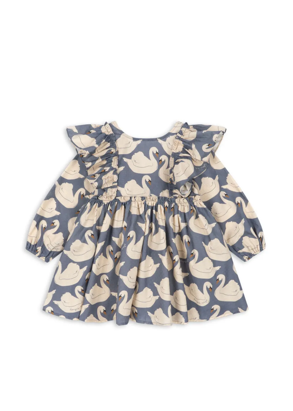 EVIA LONG SLEEVE BOW DRESS - swan